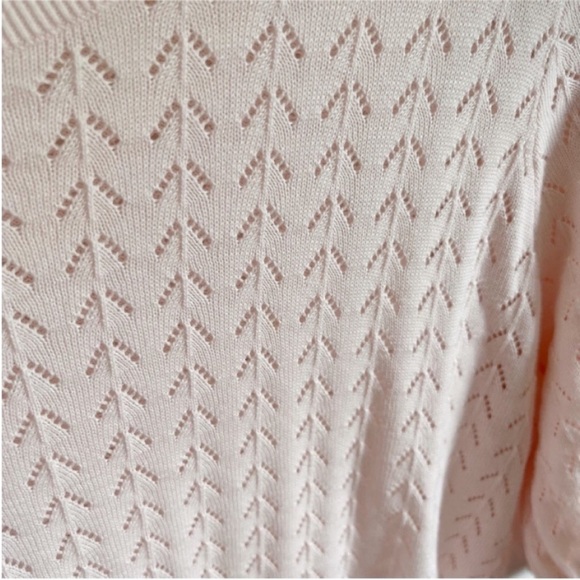 Brooks Brothers Red Fleece sweater pink pointelle cotton ties lightweight - Picture 2 of 8